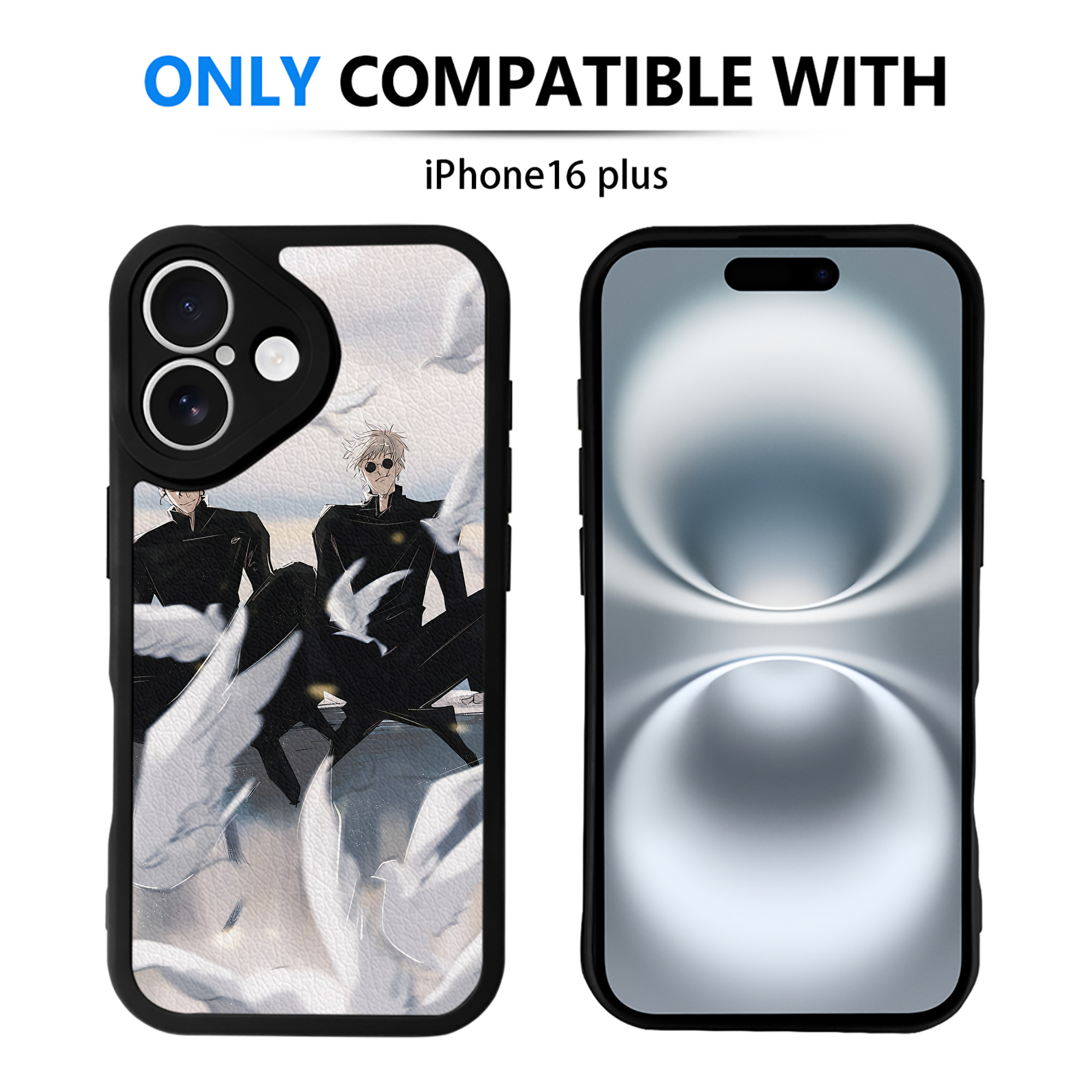 （画像用） 呪術廻戦 Jujutsu Kaisen 【iPhone 16シリーズ対応】シリコンスマホケース（レザー調） 材質：シリコン